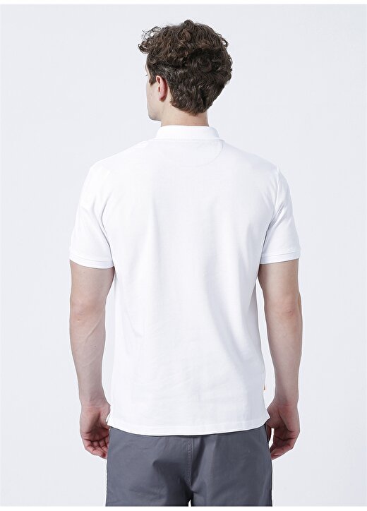 Timberland Düz Beyaz Erkek Polo T-Shirt TB0A26N41001 Basic Polo 4