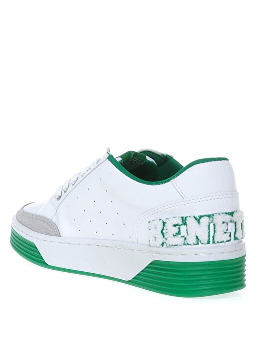 Benetton Beyaz - Yeşil Kadın Sneaker BN-30210 2