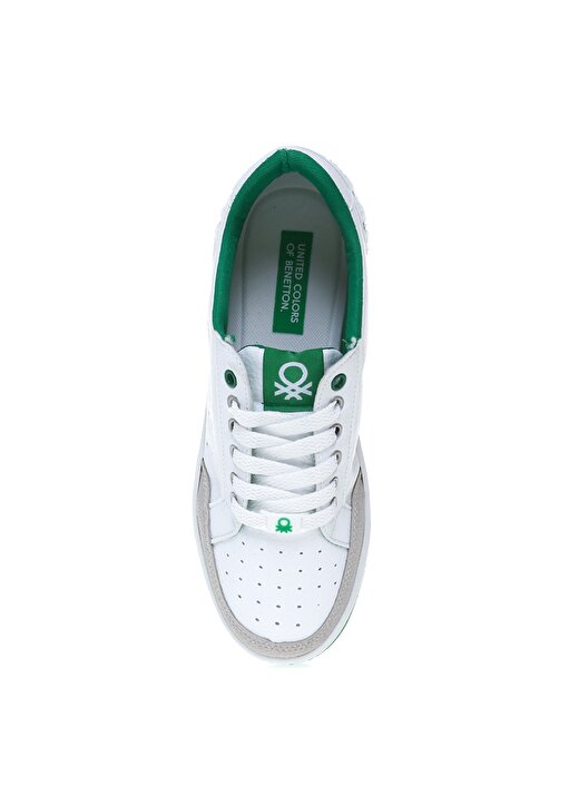 Benetton Beyaz - Yeşil Kadın Sneaker BN-30210 4