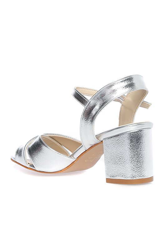 Pierre Cardin Gümüş Kadın Kalın Topuklu Ayakkabı PC-51862 2