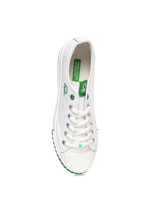 Benetton Beyaz - Yeşil Erkek Sneaker BN-30699 4