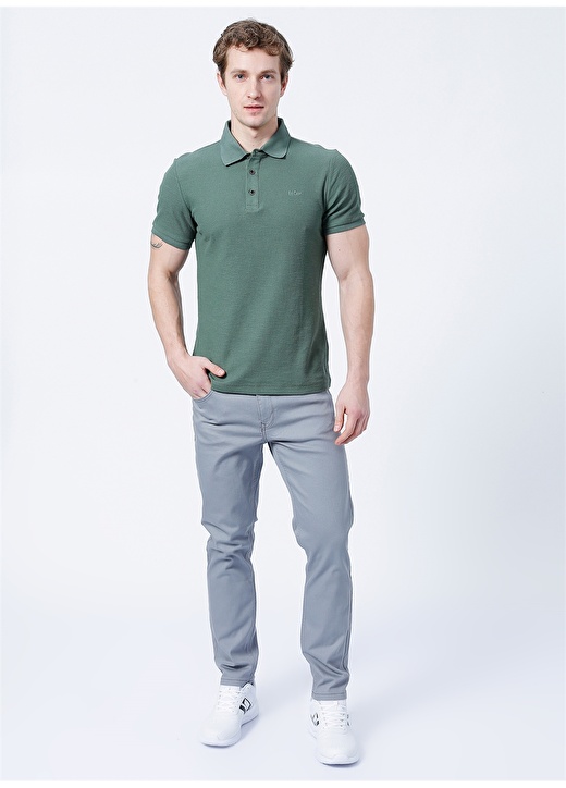 Lee Cooper Düz Haki Erkek Polo T-Shirt 222 LCM 242049 TYLEN HAKI 2