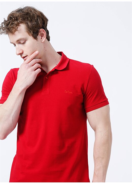 Lee Cooper Pike Desenli Koyu Kırmızı Erkek Polo T-Shirt 222 LCM 242057 TWINS K.KIRMIZI 1