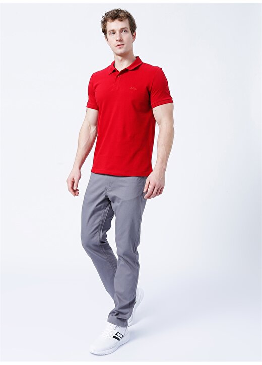Lee Cooper Pike Desenli Koyu Kırmızı Erkek Polo T-Shirt 222 LCM 242057 TWINS K.KIRMIZI 2