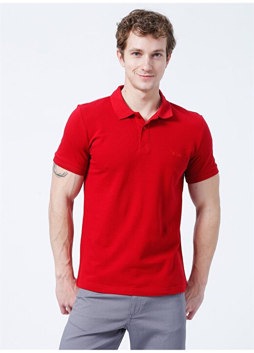 Lee Cooper Pike Desenli Koyu Kırmızı Erkek Polo T-Shirt 222 LCM 242057 TWINS K.KIRMIZI 3