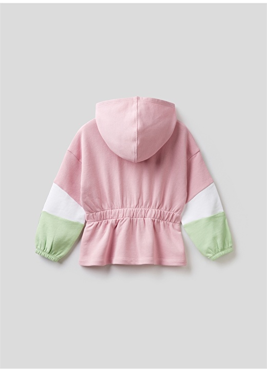 Benetton Kız Çocuk Açık Pembe Sweatshırt 3J68C500I 3