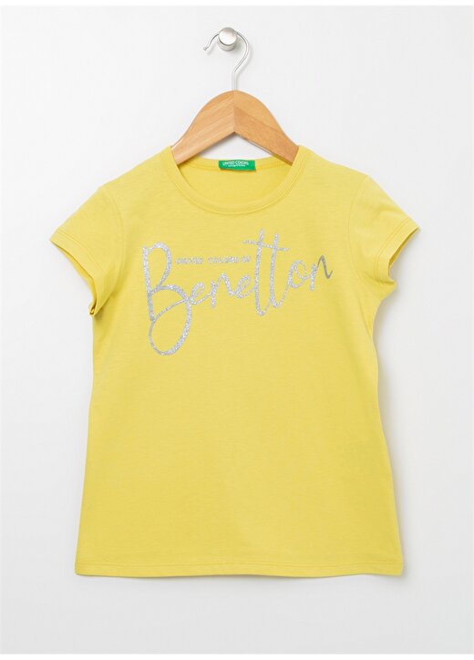 Benetton Açık Yeşil Kız Çocuk T-Shirt 3I1XC101Q 1