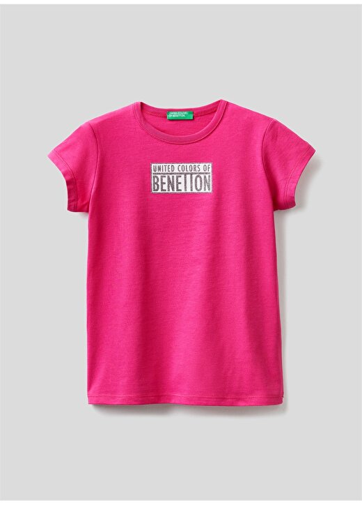 Benetton Fuşya Kız Çocuk T-Shirt 3I1XC101Q 1