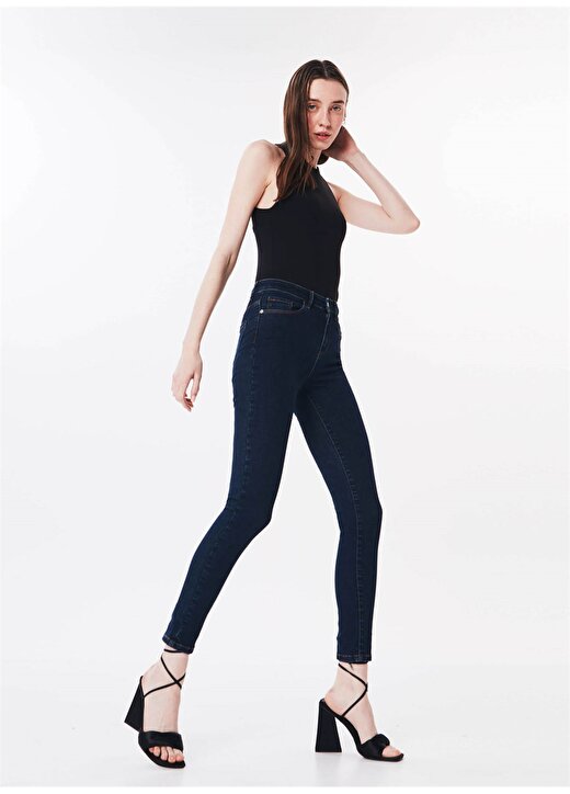 Twist Normal Bel Skinny Fit İndigo Kadın Denim Pantolon - TS1220018025AC7 2