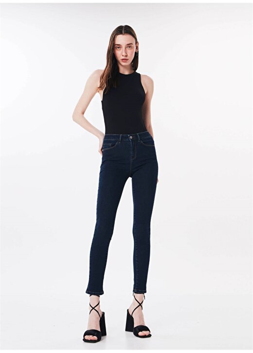 Twist Normal Bel Skinny Fit İndigo Kadın Denim Pantolon - TS1220018025AC7 3
