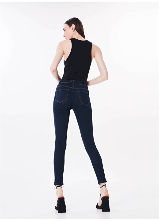 Twist Normal Bel Skinny Fit İndigo Kadın Denim Pantolon - TS1220018025AC7 4