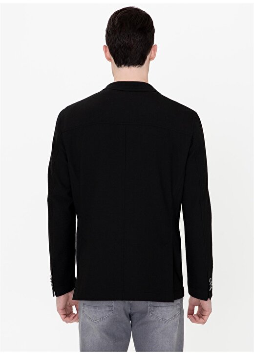 Pierre Cardin N10001/EXC Kırlangıç Yaka Extra Slim Düz Siyah Erkek Ceket 3