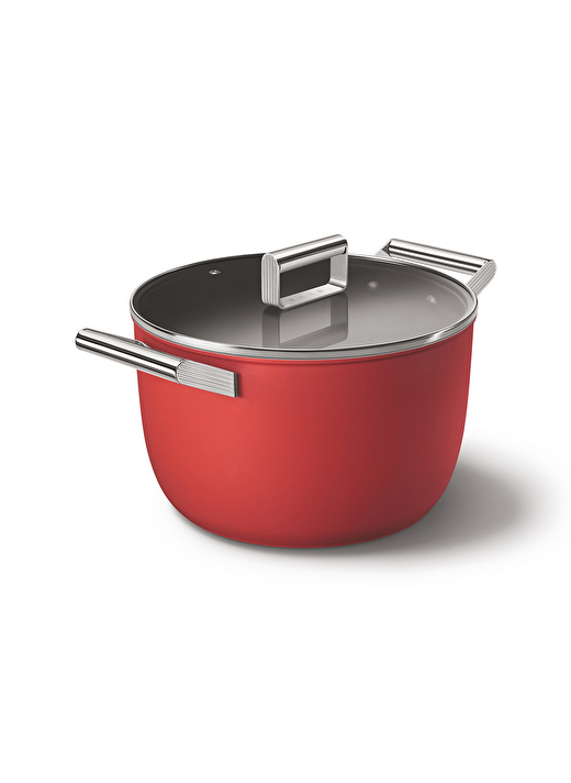 SMEG Cookware 50''S CKFC2611RDM Style Kırmızı Tencere 26 cm 7,7 lt 3