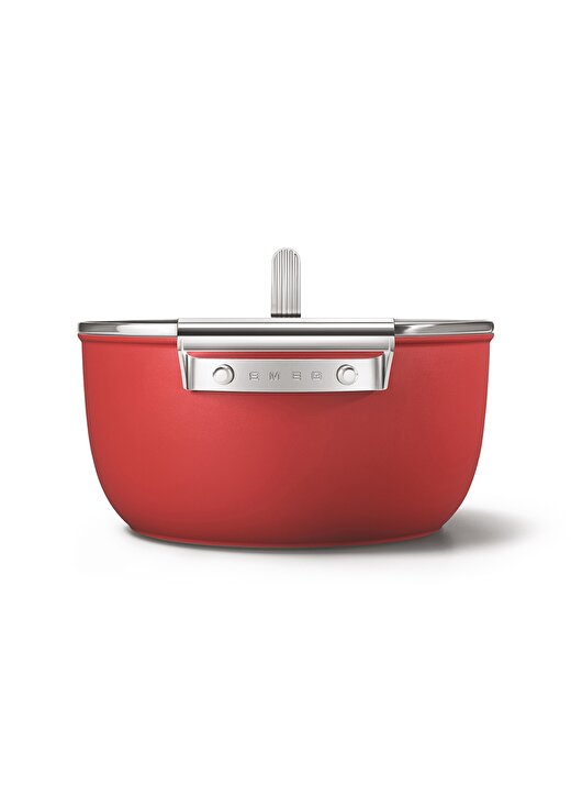 SMEG Cookware 50''S CKFC2411RDM Style Kırmızı Tencere 24 Cm 4,6 Lt 4