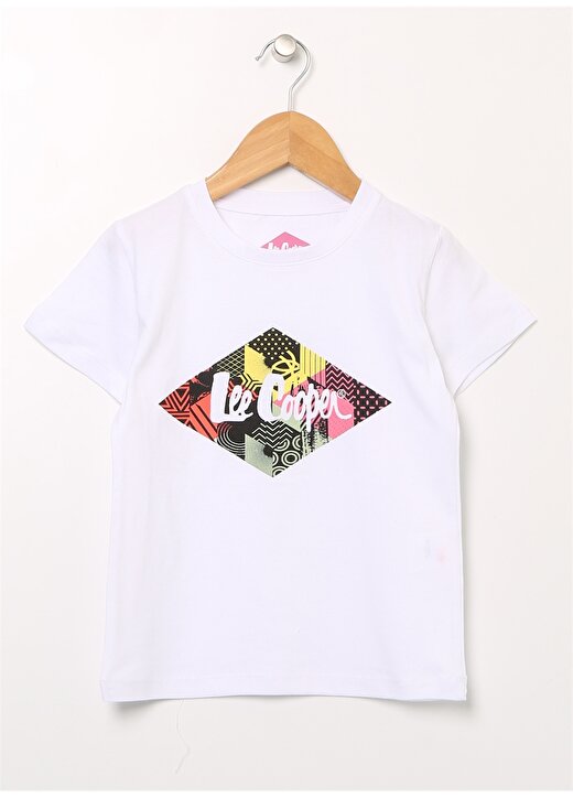 Lee Cooper Baskılı Beyaz Erkek Çocuk T-Shirt 222 LCB 242008 DIAMOND BEYAZ 1