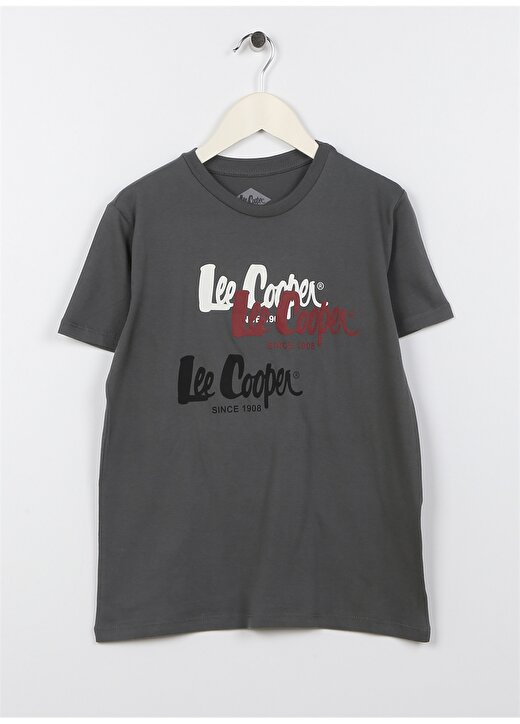 Lee Cooper Baskılı Açık Füme Erkek Çocuk T-Shirt 222 LCB 242023 HENRI A.FUME 1