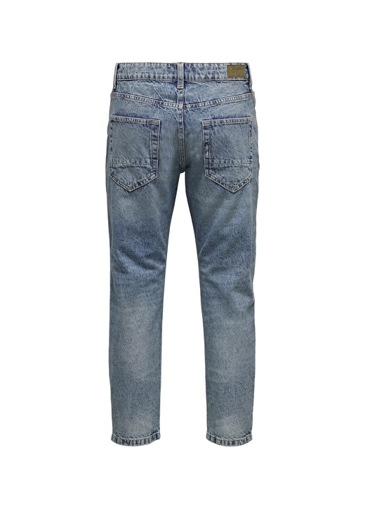 Only & Sons Rahat Mavi Erkek Denim Pantolon 22022839_ONSAVI BEAM TAP CROP BLUE 2