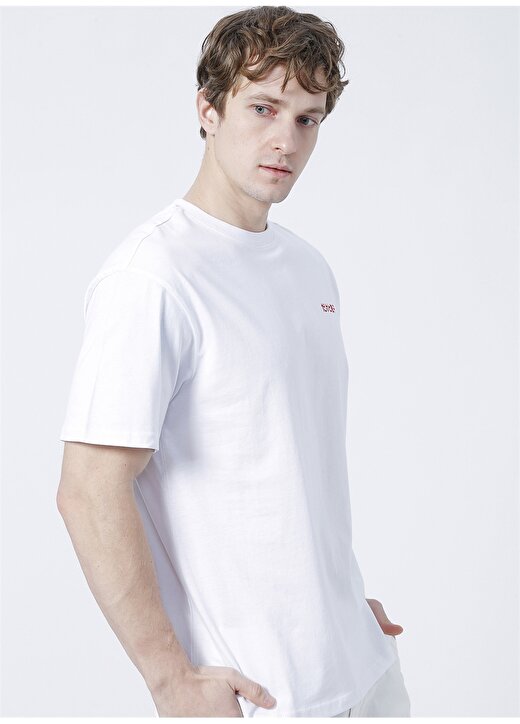 Only & Sons Oversize Baskılı Beyaz Erkek T-Shirt - 22023988_Onsfish Rlx Ss Tee 3