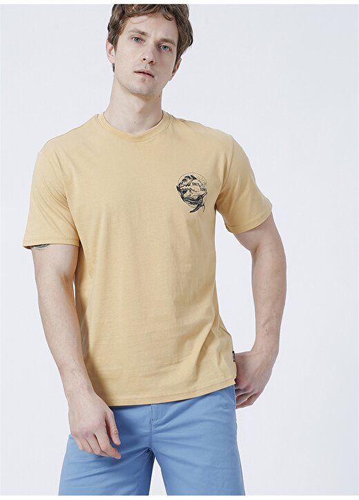 Only & Sons Rahat Kalıp Baskılı Koyu Sarı Erkek T-Shirt - 22023990_Onswhale Reg Ss Tee 3