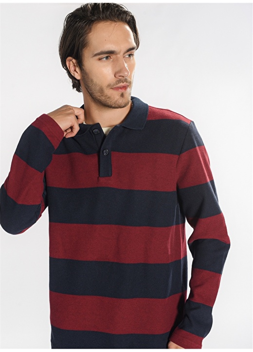 People By Fabrika PFEAW21SW0029 Regular Fit Düz Bordo Erkek Sweatshirt 2