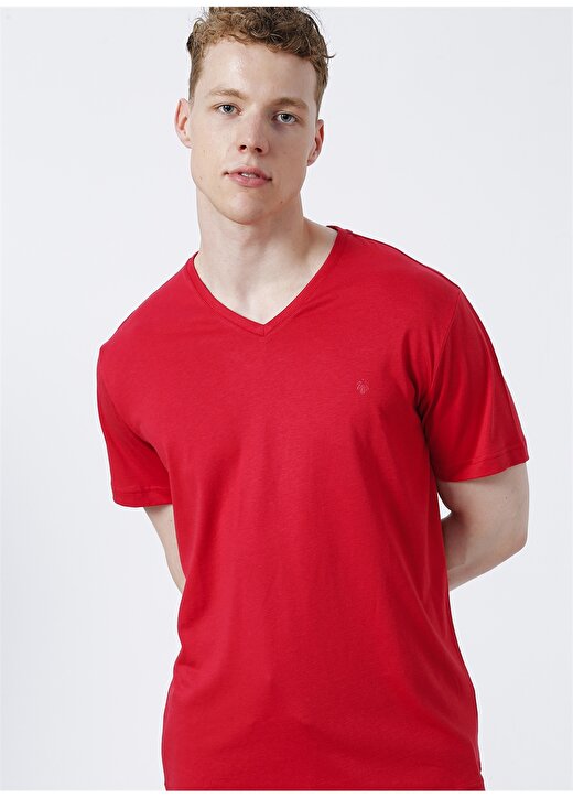 Blackspade 30847 V Yaka Normal Kalıp Düz Beyaz Erkek T-Shirt 2