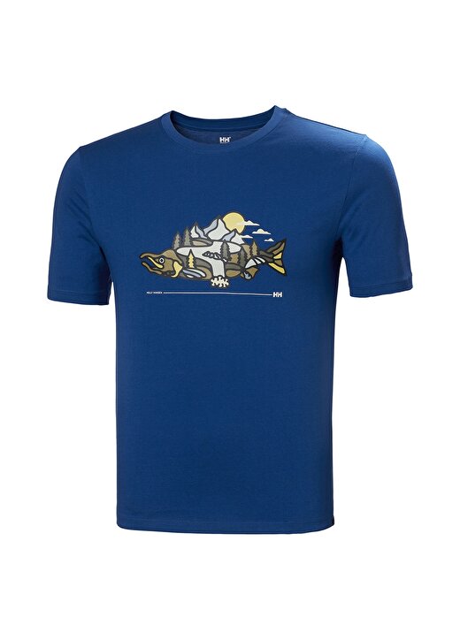 Helly Hansen O Yaka Mavi Erkek T-Shirt F2F ORGANIC COTTON T-SHIRT 1