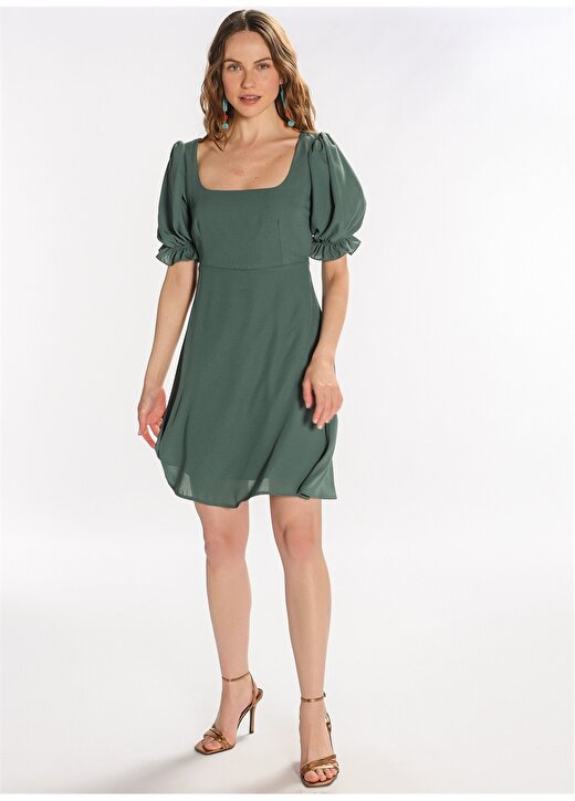 NGSTYLE Yeşil Kadın Elbise NGKSS22EL0011 2