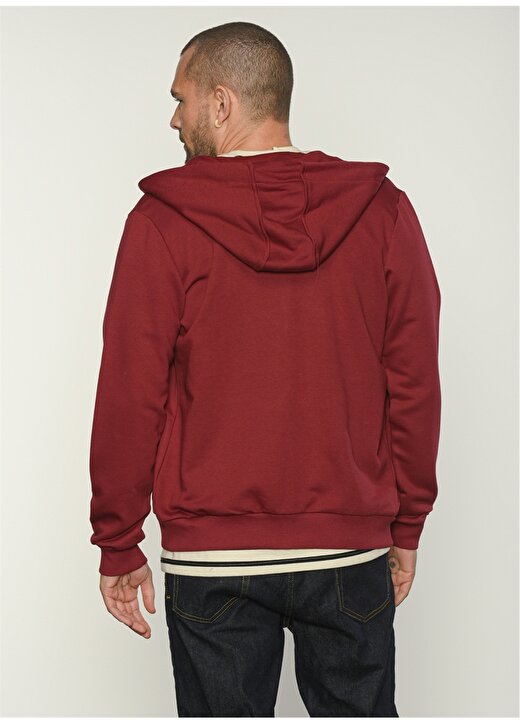 People By Fabrika PFESS22SM0003 Regular Fit Düz Bordo Erkek Sweatshirt 4