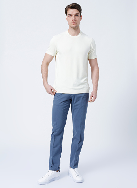 Privé  Normal Bel Comfort Fit  Gri - Mavi Erkek Pantolon  -  4BX012220001 1