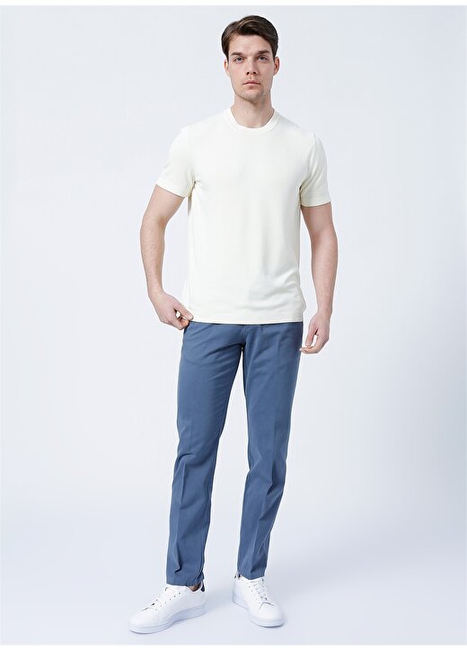 Privé Normal Bel Comfort Fit Gri - Mavi Erkek Pantolon - 4BX012220001 1