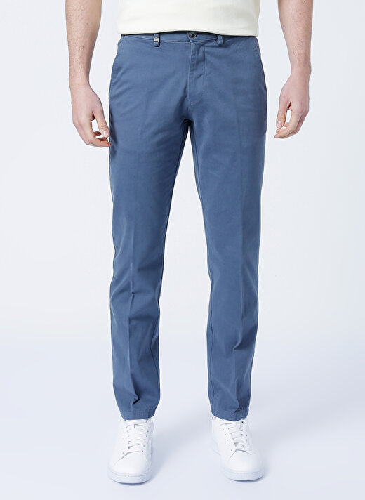 Privé  Normal Bel Comfort Fit  Gri - Mavi Erkek Pantolon  -  4BX012220001 2
