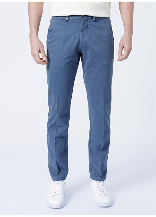 Privé Normal Bel Comfort Fit Gri - Mavi Erkek Pantolon - 4BX012220001 2