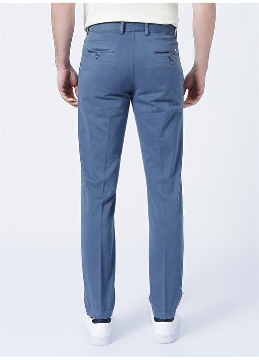 Privé Normal Bel Comfort Fit Gri - Mavi Erkek Pantolon - 4BX012220001 4