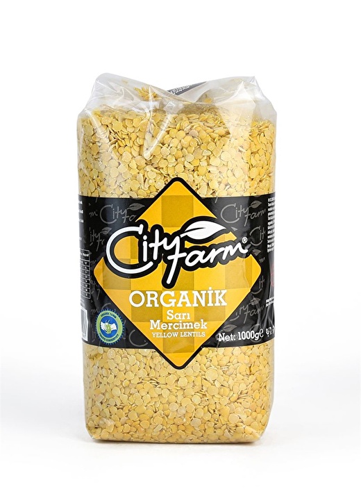 Cityfarm Organik Sarı Mercimek 1Kg 1