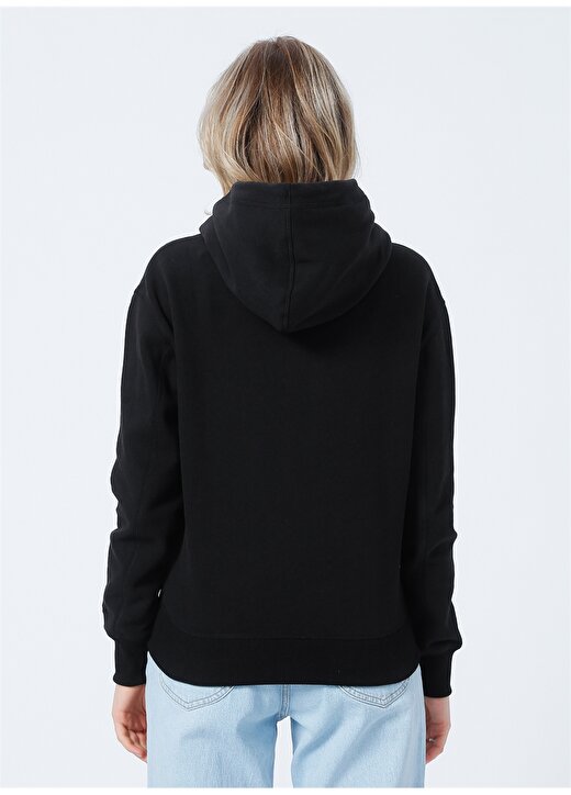 Calvin Klein Jeans Kapüşonlu Normal Kalıp Siyah Kadın Sweatshirt J20J213178BAE 4
