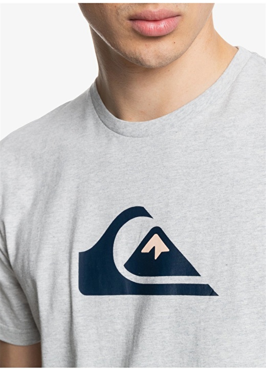 Quiksilver EQYZT06534 Comp Logo Ss Bisiklet Yaka Normal Kalıp Baskılı Gri Erkek T-Shirt 3