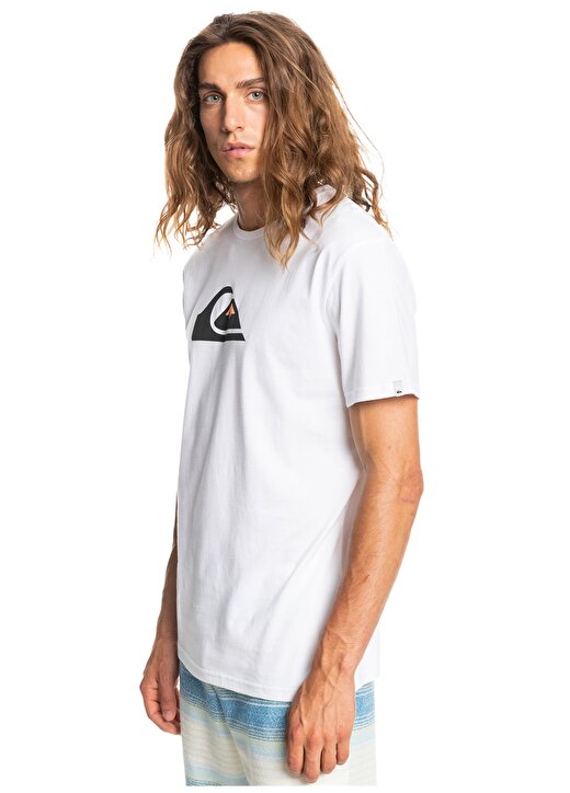 Quiksilver EQYZT06534 Comp Logo Ss Bisiklet Yaka Normal Kalıp Baskılı Beyaz Erkek T-Shirt 2