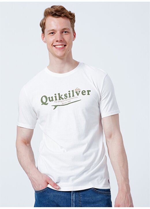 Quiksilver EQYZT06711 Silver Lining Ss Bisiklet Yaka Normal Kalıp Baskılı Beyaz Erkek T-Shirt 3