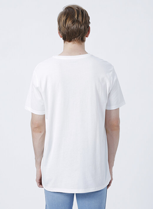Wrangler O Yaka Baskılı Kırık Beyaz Erkek T-Shirt W7H4D3737 3