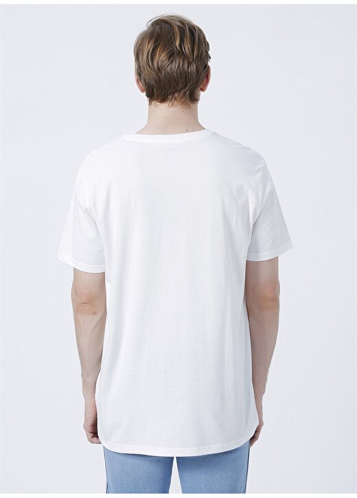 Wrangler O Yaka Baskılı Kırık Beyaz Erkek T-Shirt W7H4D3737 3