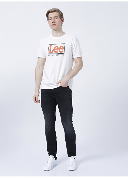 Lee L68tysmk O Yaka Regular Fit Baskılı Kırık Beyaz Erkek T-Shirt 2