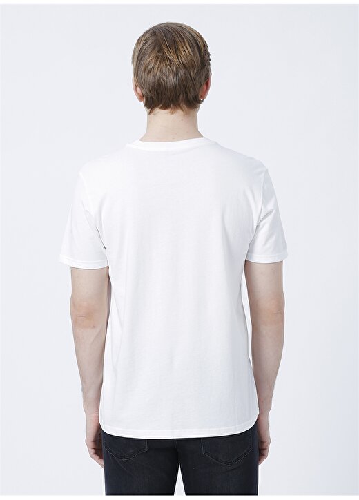Lee L68tysmk O Yaka Regular Fit Baskılı Kırık Beyaz Erkek T-Shirt 4