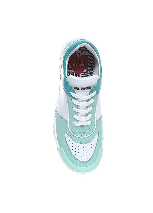 Love Moschino Beyaz - Yeşil Kadın Sneaker JA15655G0E 4
