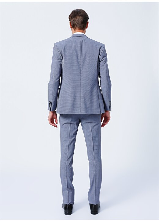 Beymen Business Normal Bel Slim Fit Lacivert - Beyaz Erkek Takım Elbise 4B3022200008 4