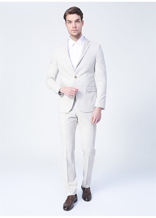 Altınyıldız Classics Normal Bel Slim Fit Bej Erkek Takım Elbise 4A3022200110 1
