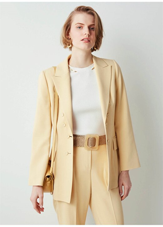 İpekyol Sarı Kadın Blazer Ceket IS1220106014087 4