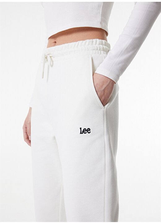 Lee L221036102 Normal Bel Regular Fit Beyaz Kadın Pantolon 4