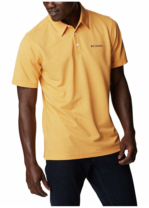 Columbia Sarı Erkek Çizgili Polo T-Shirt 1931941880 880 AM2 2