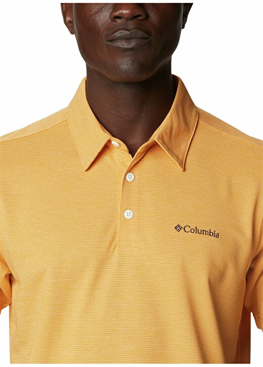 Columbia Sarı Erkek Çizgili Polo T-Shirt 1931941880 880 AM2 3