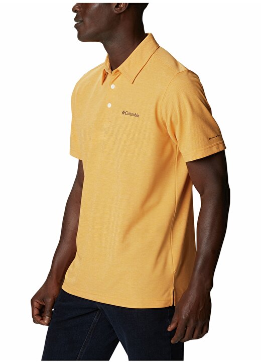 Columbia Sarı Erkek Çizgili Polo T-Shirt 1931941880 880 AM2 4